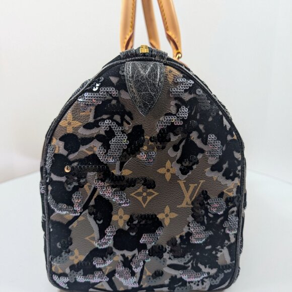 Louis Vuitton Black Monogram Sequin Tisse Speedy 30 - Picture 5 of 16
